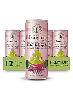 Folkingtons Sparkling Rhubarb & Apple Cans