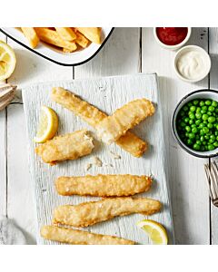 Pacific West Frozen MSC Raw Crispy Battered Cod Goujons