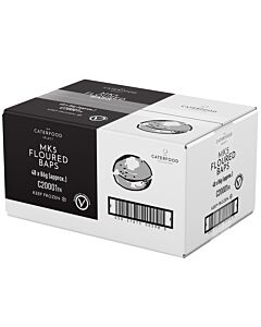 Caterfood Select Frozen Floured White Pre-Sliced Baps 5inch