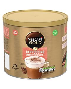Nescafe Gold Cappuccino Unsweetened Coffee Tin